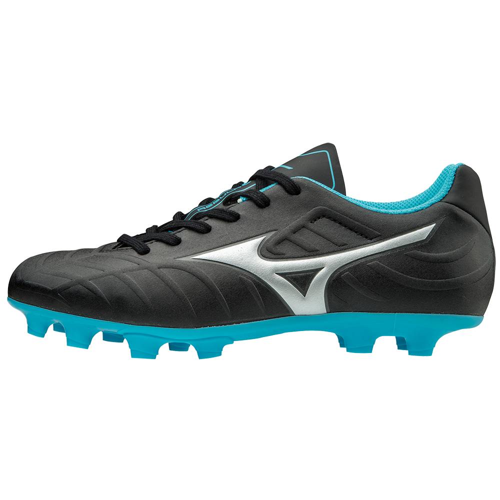 Womens Mizuno Rebula V3 Soccer Cleats Black/Blue Turquoise Philippines (UHMCIN340)